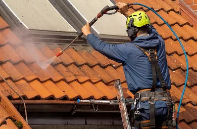 Démoussage et hydrofuge de toiture à Moudeyres